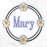 Mahjong Plum Blossom Wreath Embroidery Design