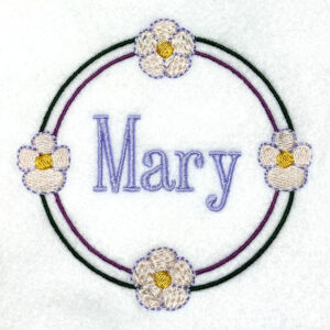 Mahjong Plum Blossom Wreath Embroidery Design