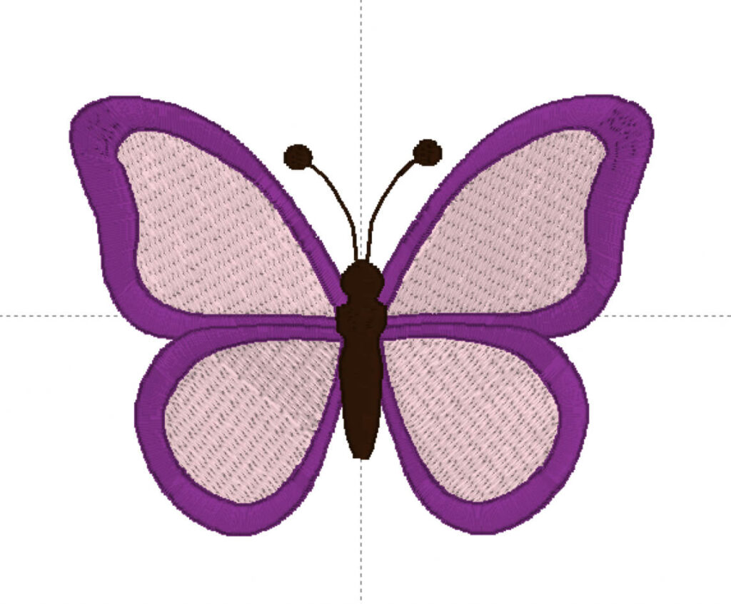 free butterfly embroidery design